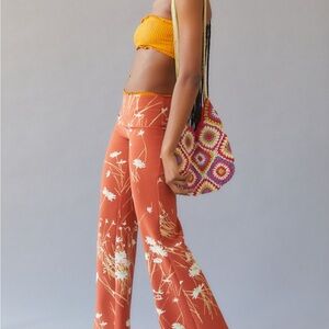 Floral Orange Women's Pants